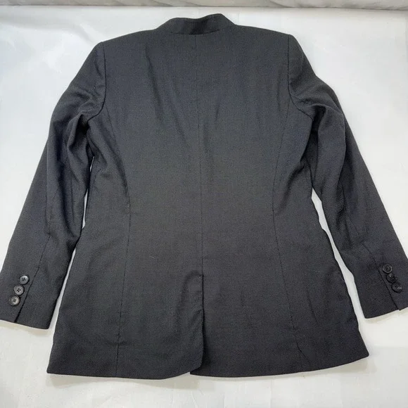 Lafayette 148 Womens Blazer Jacket Size 10 Virgin Wool Blend Micro Polka Dots - Picture 6 of 14